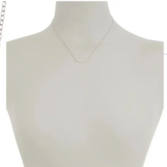NWT Adornia Sterling Silver Swarovski Crystal Heartbeat